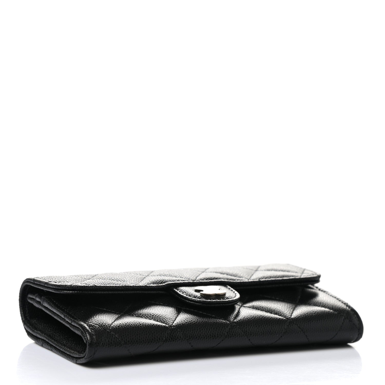 Chanel Caviar Quilted Medium Gusset Flap Wallet Black 4 of 8