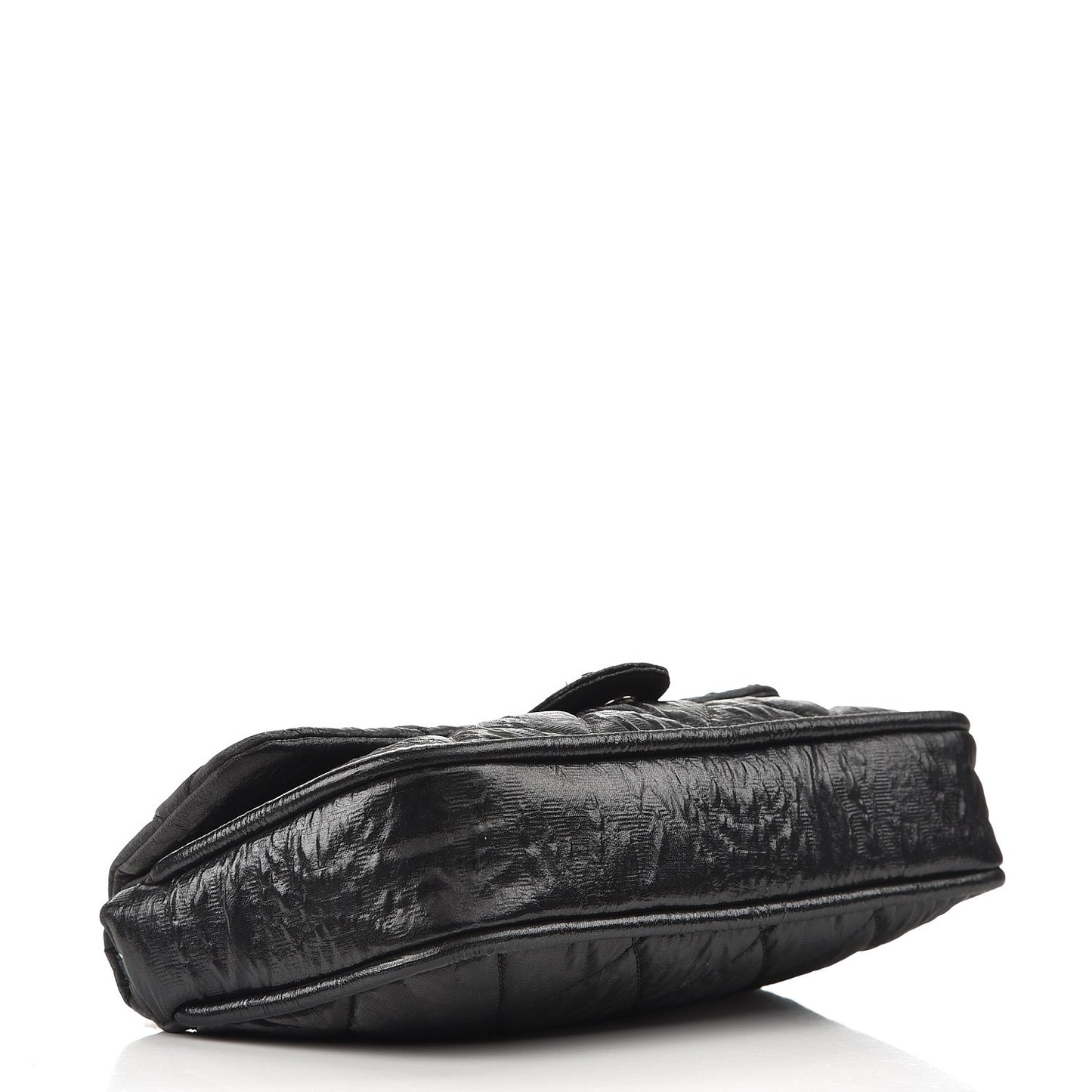 Coated Canvas Quilted Le Marais Flap Black