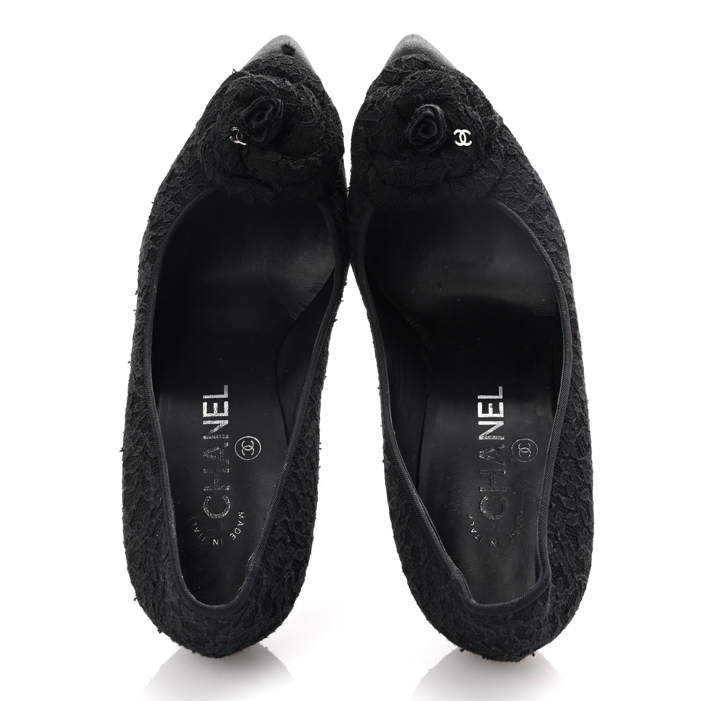 Lace Camellia CC Pumps 37.5 Black