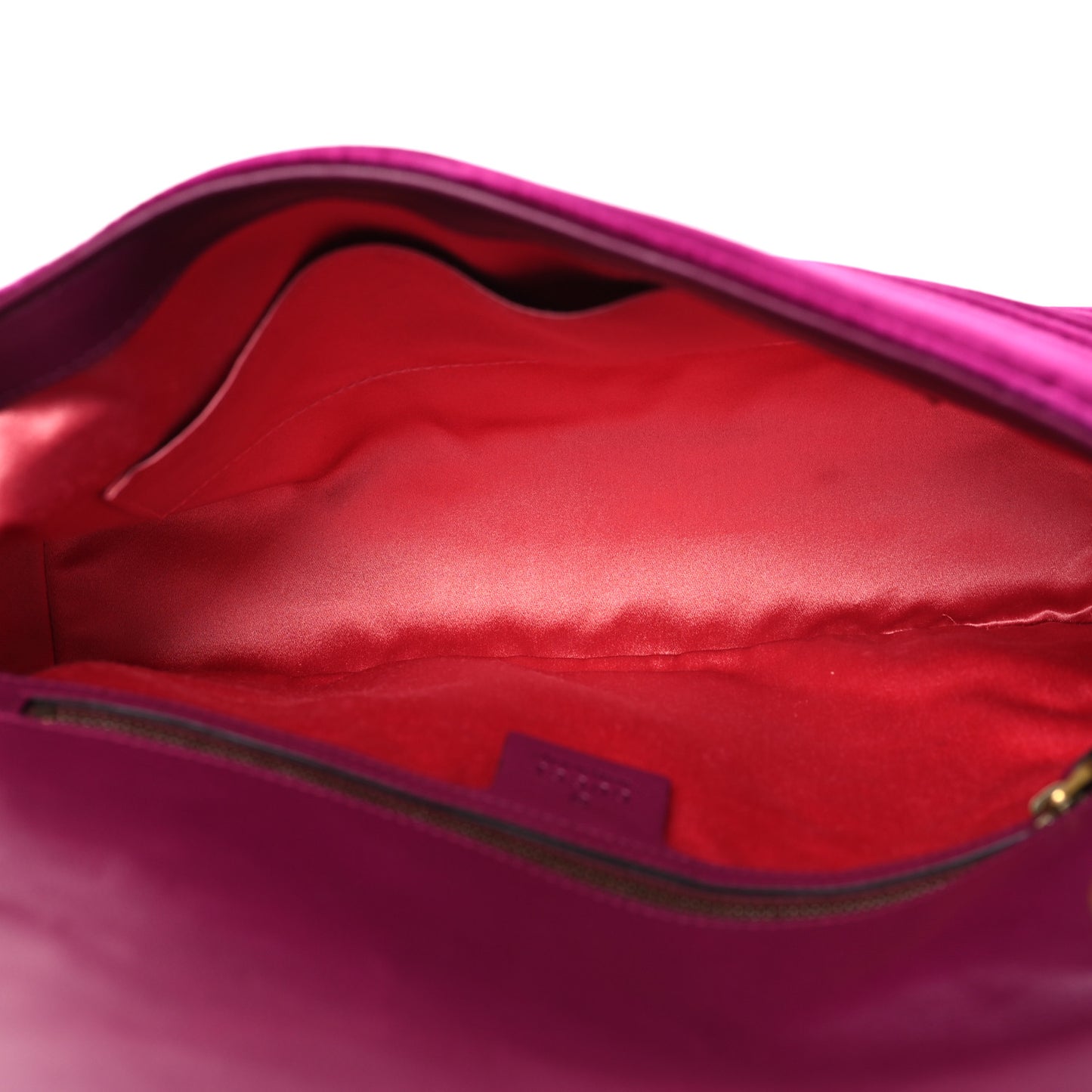 Velvet Matelasse Medium GG Marmont Shoulder Bag Fuchsia Violet Cyclamen