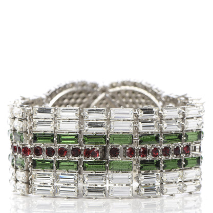 Gucci Crystals Double G Web Tennis Bracelet S Multicolor 3 of 5