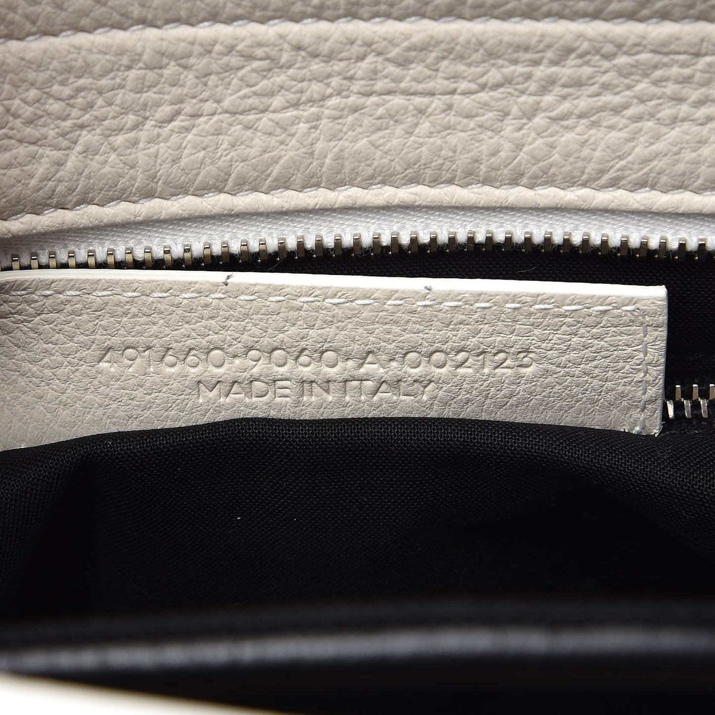 Calfskin Logo Small Shopping Tote White