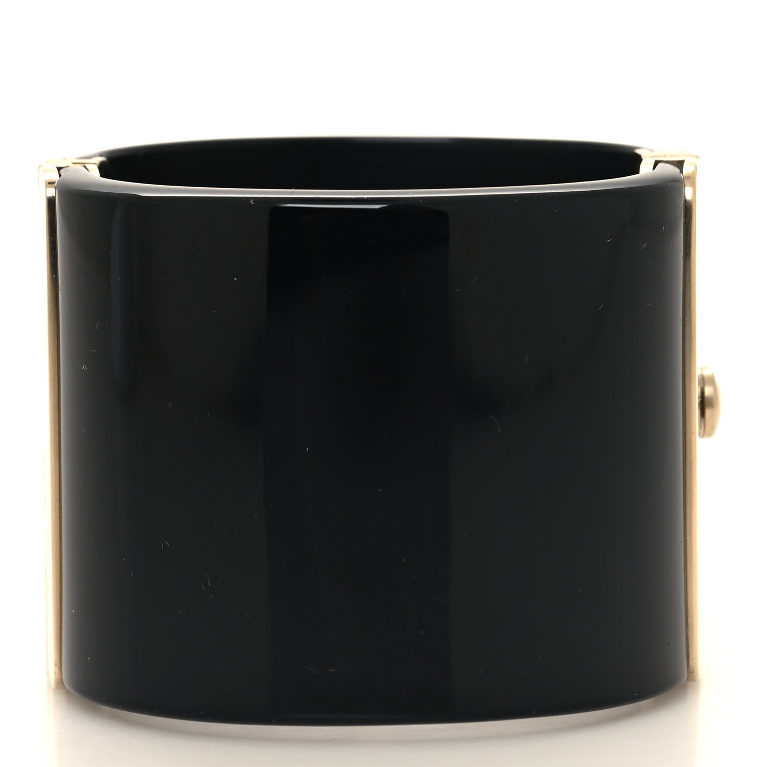 Chanel Resin Pearl CC Cuff Black 3 of 5