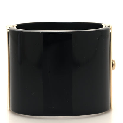 Chanel Resin Pearl CC Cuff Black 3 of 5