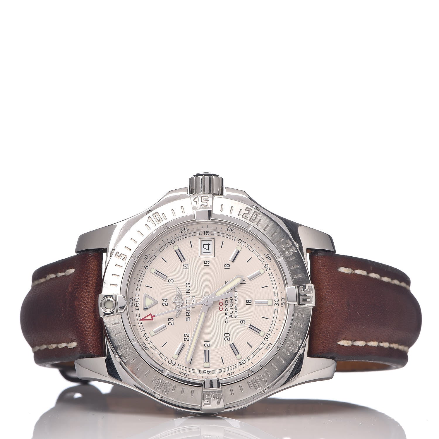 Breitling Stainless Steel Calfskin 41mm Colt II Chronometer Automatic Watch A17380 3 of 9
