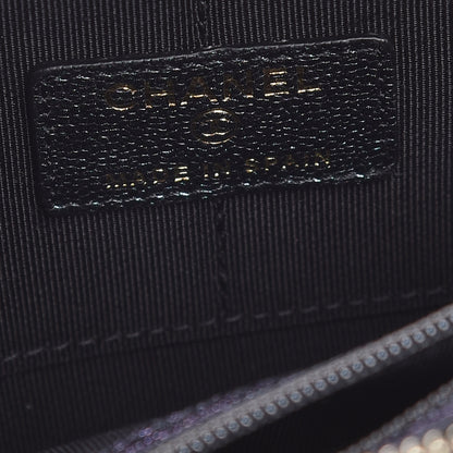 Chanel Iridescent Caviar Quilted Classic Pouch With Handle Black 6 of 8