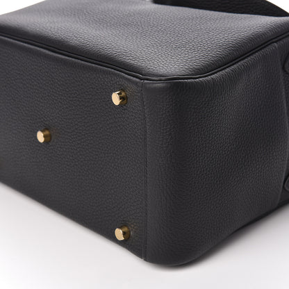 Hermes Taurillon Clemence Lindy 30 Black 9 of 10