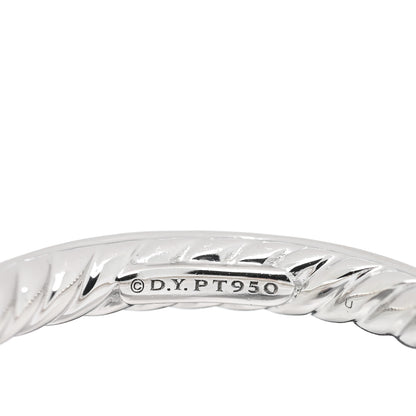 David Yurman Platinum Diamond Blue Sapphire 2.8mm Eden Partway Band Ring 49 5 5 of 5