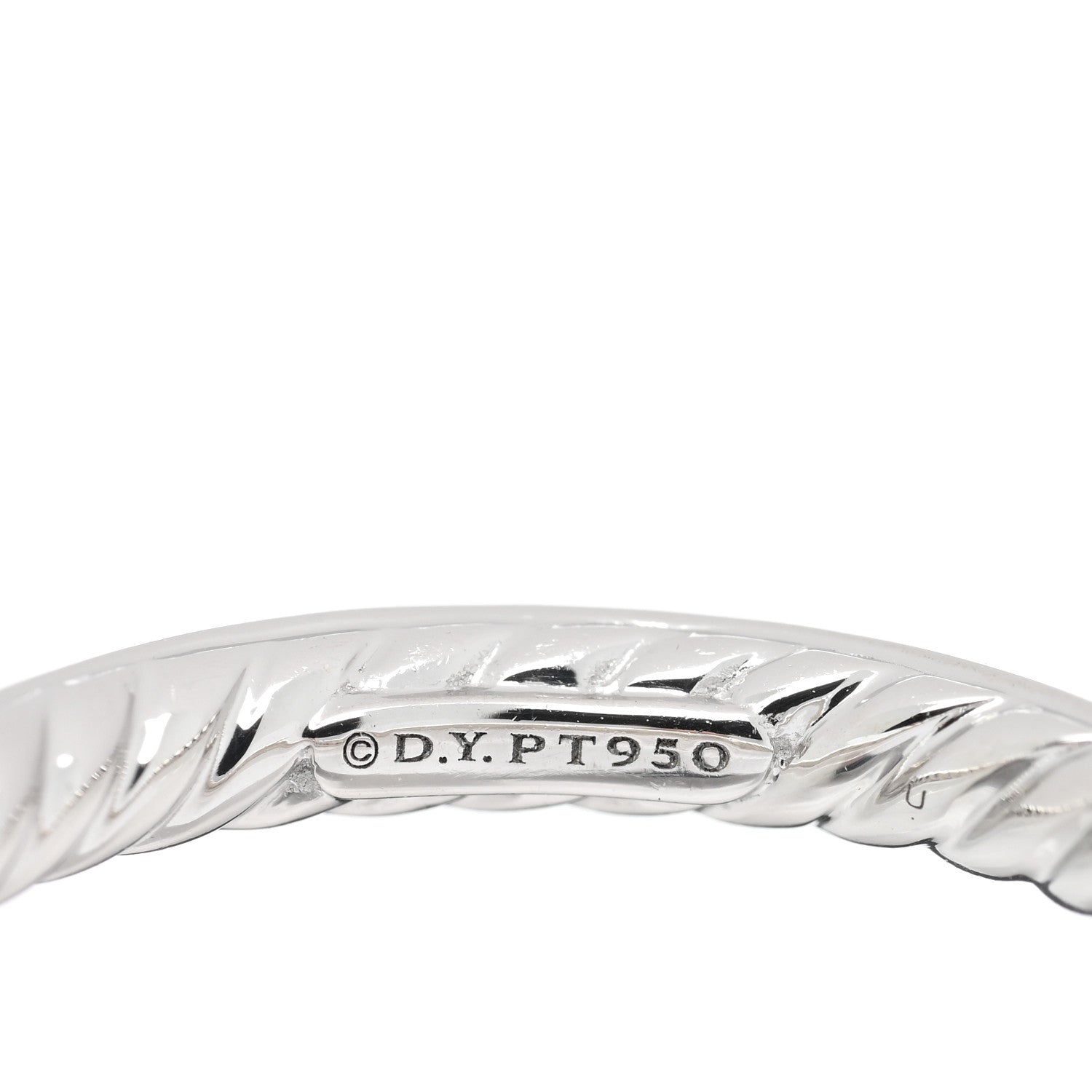 David Yurman Platinum Diamond Blue Sapphire 2.8mm Eden Partway Band Ring 49 5 5 of 5