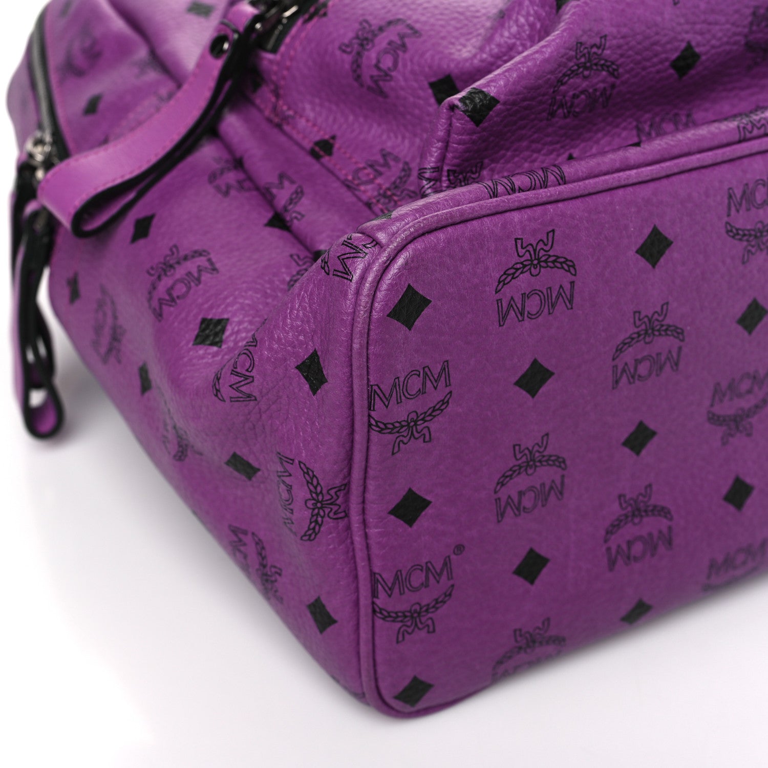 MCM Visetos Medium Sprinkle Stud Stark Backpack Purple 8 of 9