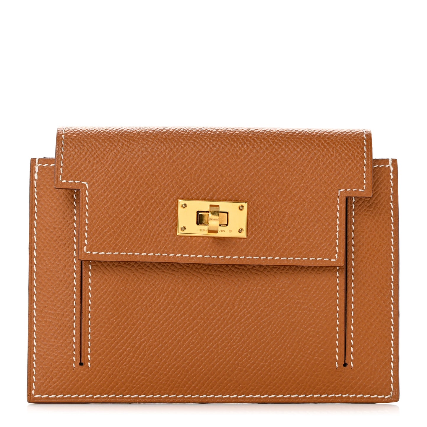 Epsom Kelly Pocket Compact Wallet Gold