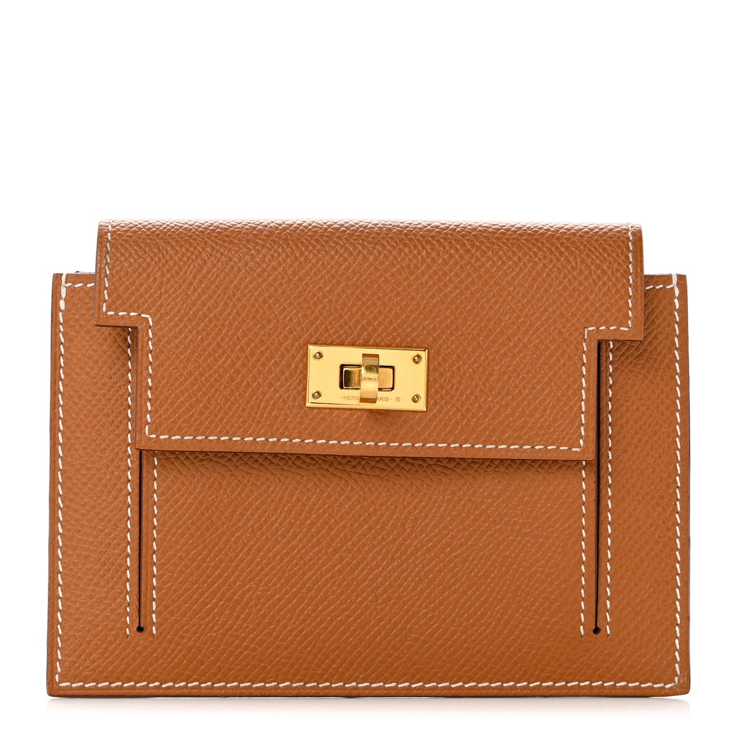 Hermes Epsom Kelly Pocket Compact Wallet Gold 1 of 7