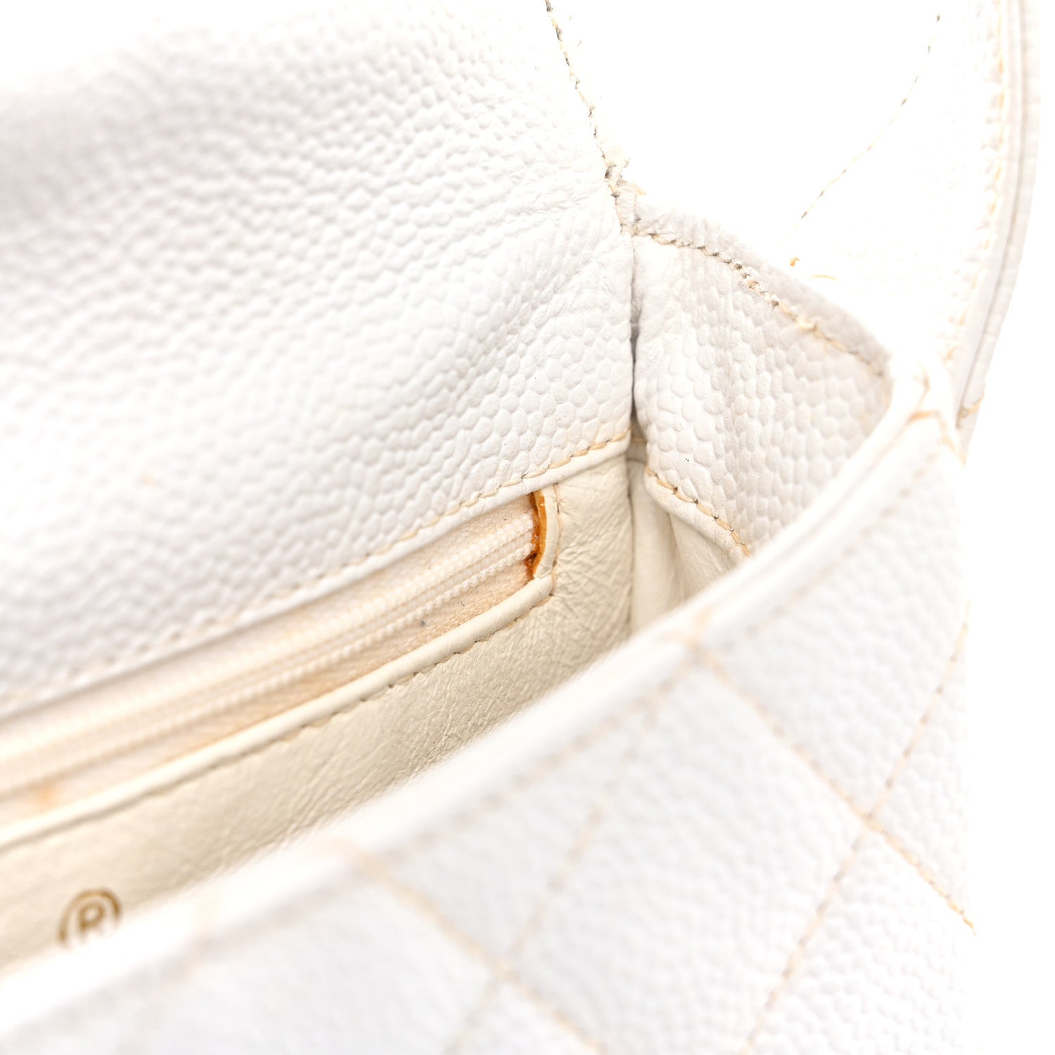 Chanel Caviar CC Shoulder Bag White 13 of 16