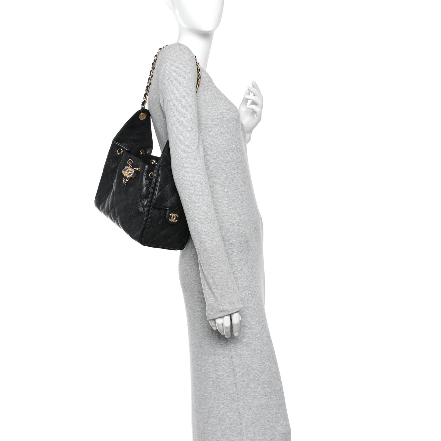 Chanel Caviar Quilted Small Chanel 25 Handbag Black 2 of 10