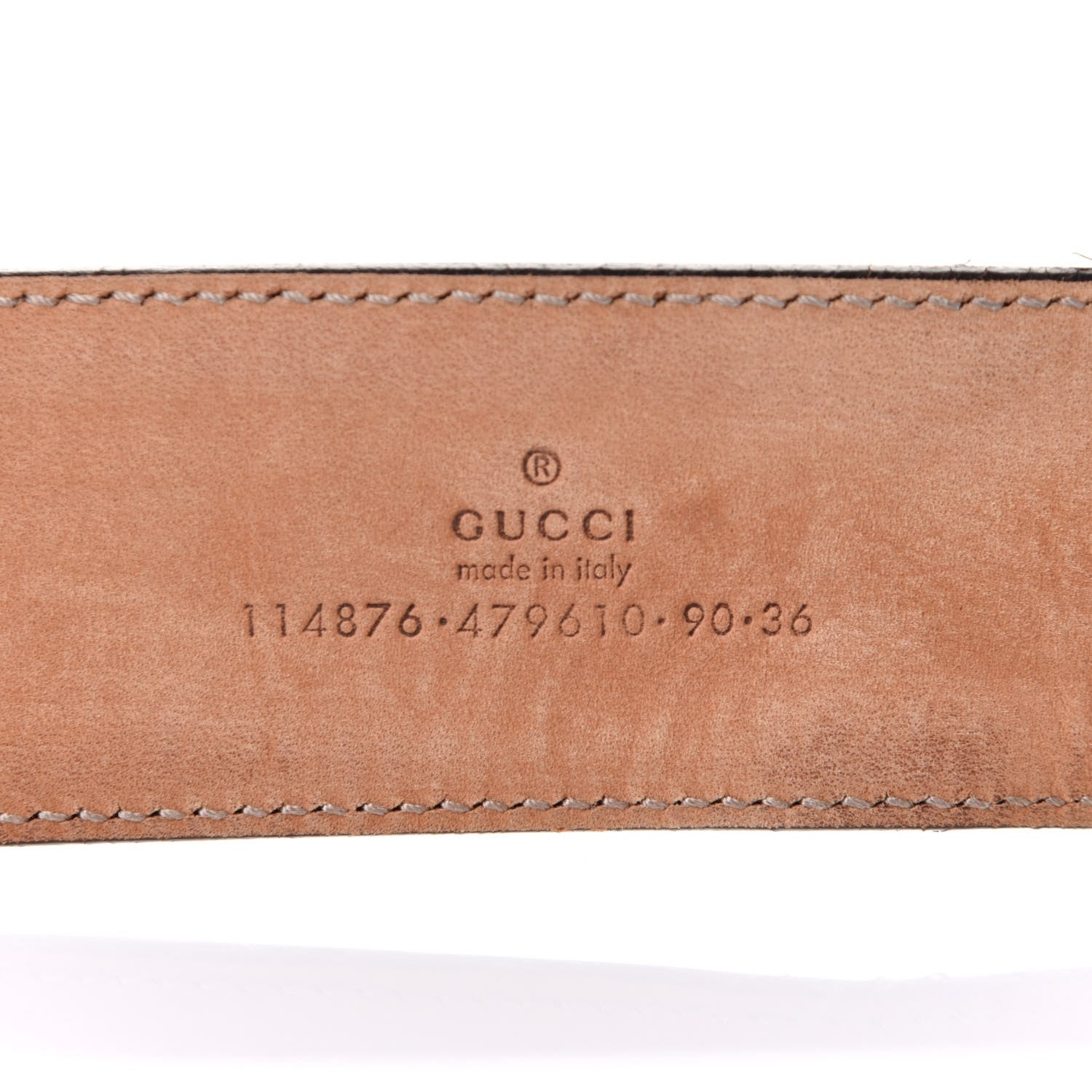 Gucci Monogram Interlocking G Belt 90 36 Off White 3 of 5