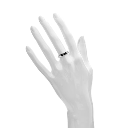 Cartier 18K White Gold Diamond 4mm LOVE Wedding Band Ring 51 5.75 2 of 5