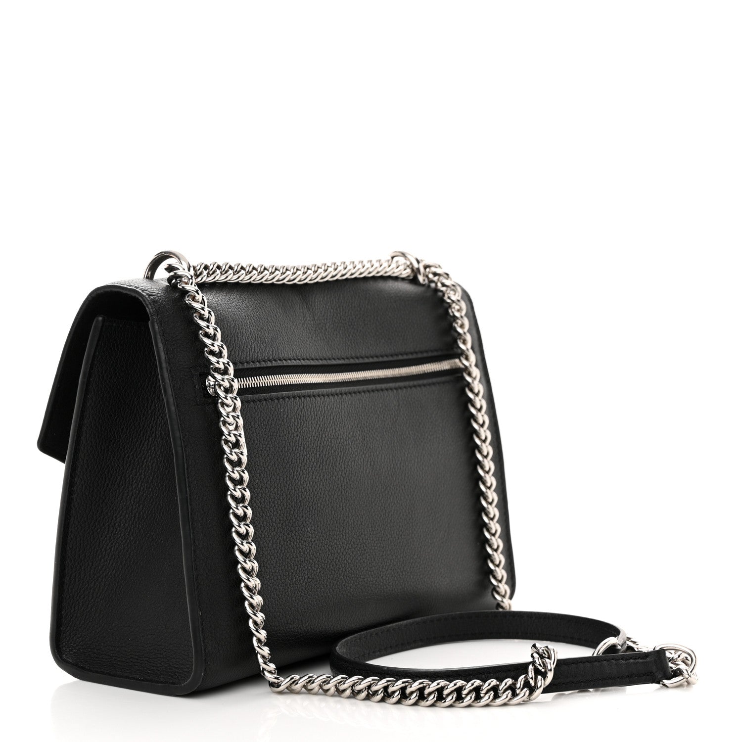 Louis Vuitton Soft Calfskin Mylockme Chain Bag BB Black 3 of 13