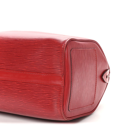 Louis Vuitton Epi Speedy 25 Castillan Red 10 of 10