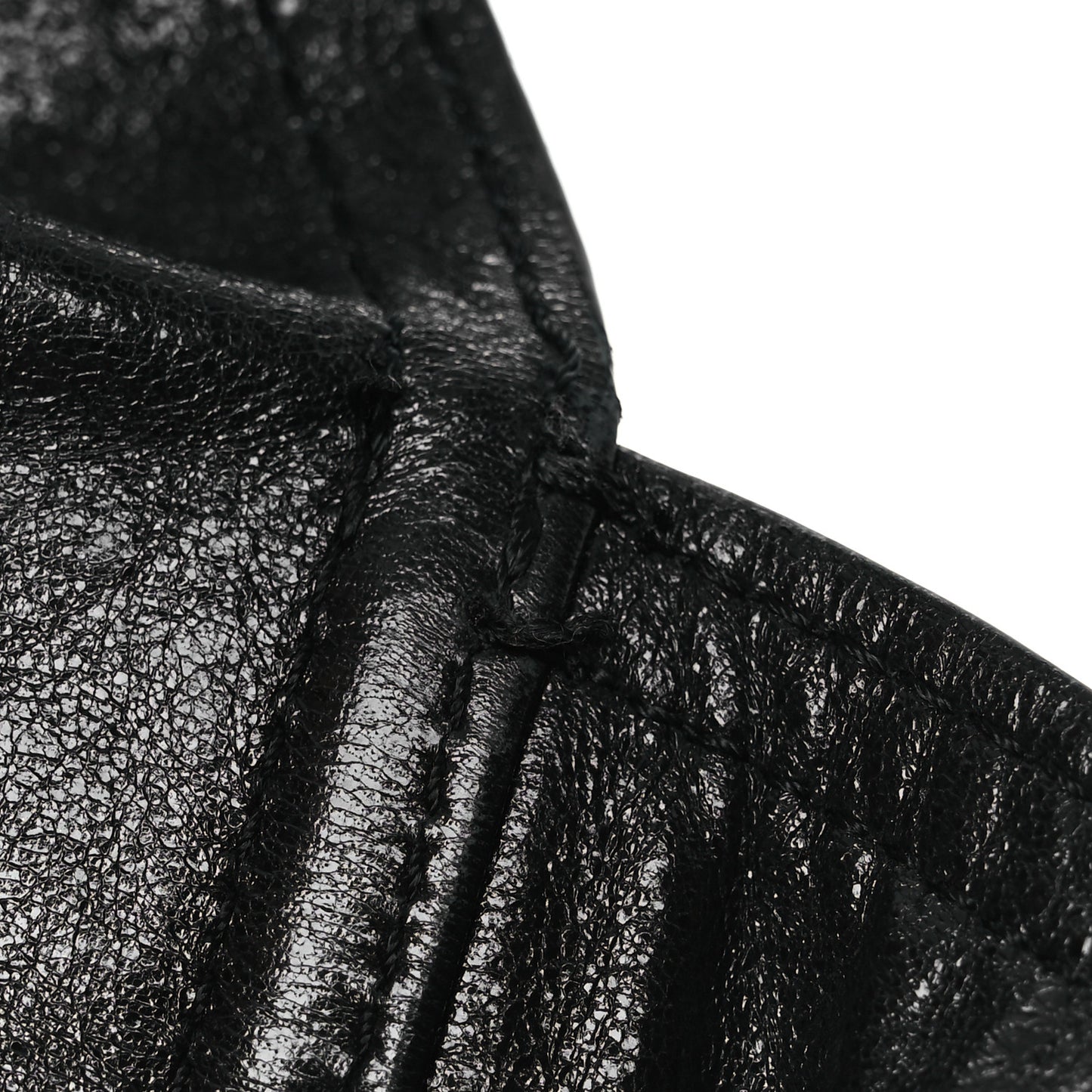 Crinkled Lambskin 135mm Saddle Belt S/M Black