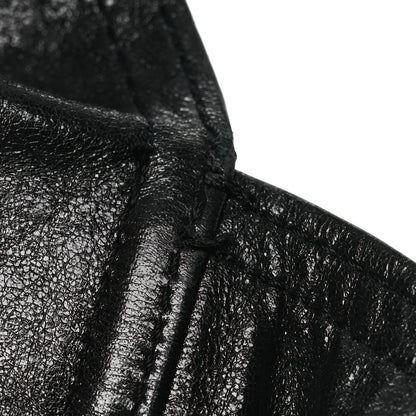 Christian Dior Crinkled Lambskin 135mm Saddle Belt S/M Black 8 of 9