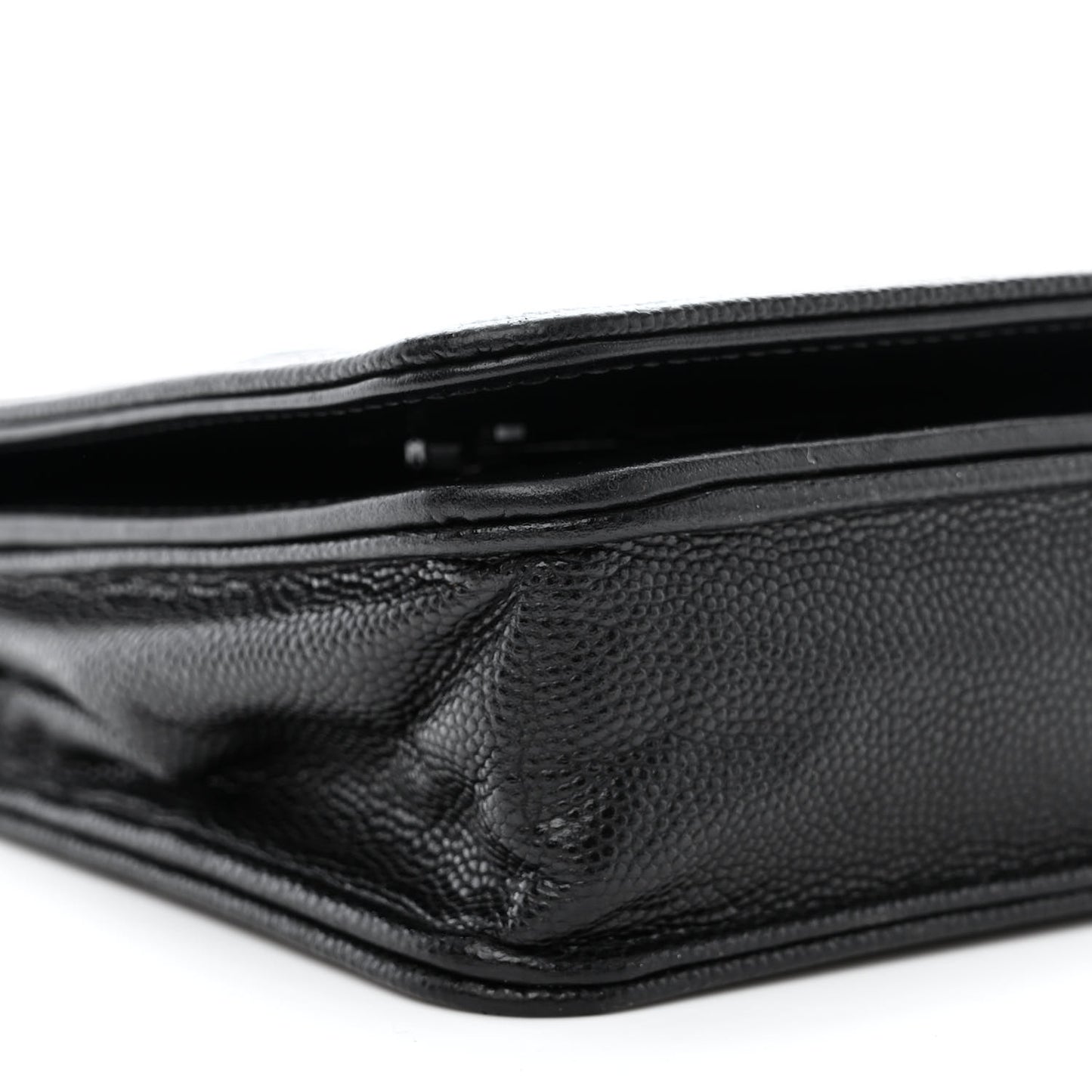 Caviar Quilted Boy Wallet On Chain WOC Black