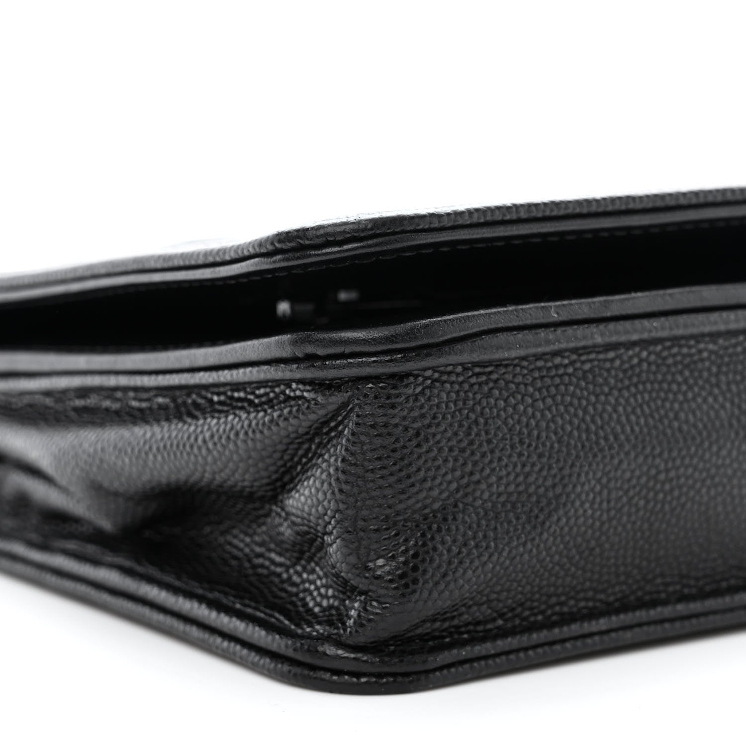 Chanel Caviar Quilted Boy Wallet On Chain WOC Black 10 of 12