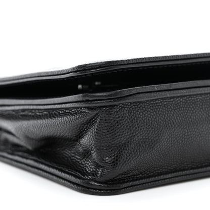 Chanel Caviar Quilted Boy Wallet On Chain WOC Black 10 of 12