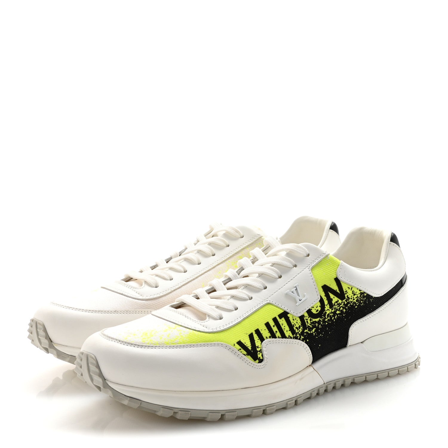 Louis Vuitton Calfskin Mens Run Away Sneakers  8 White Yellow Gradient 4 of 9