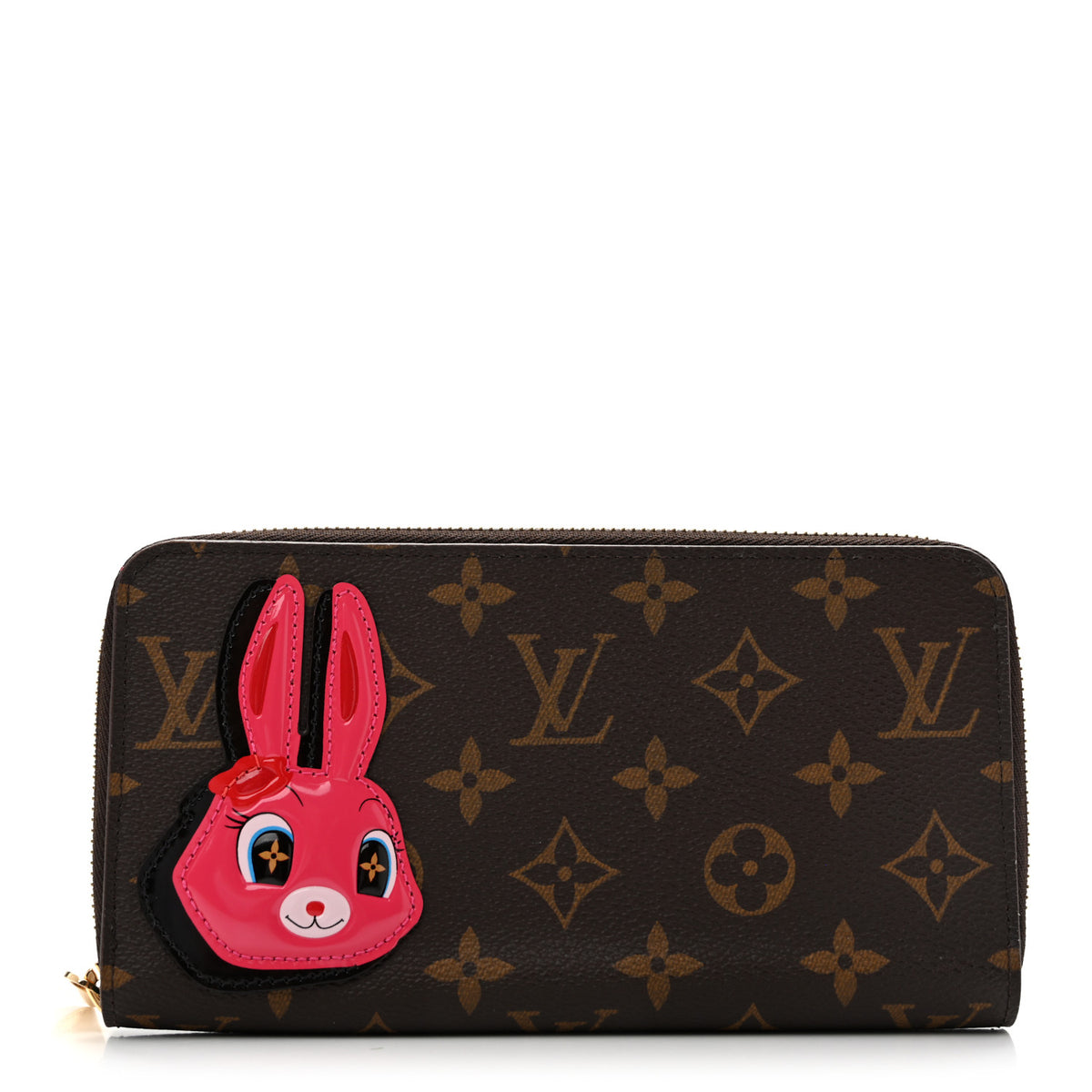 LV X SY  Monogram Rabbit Zippy Wallet Pink