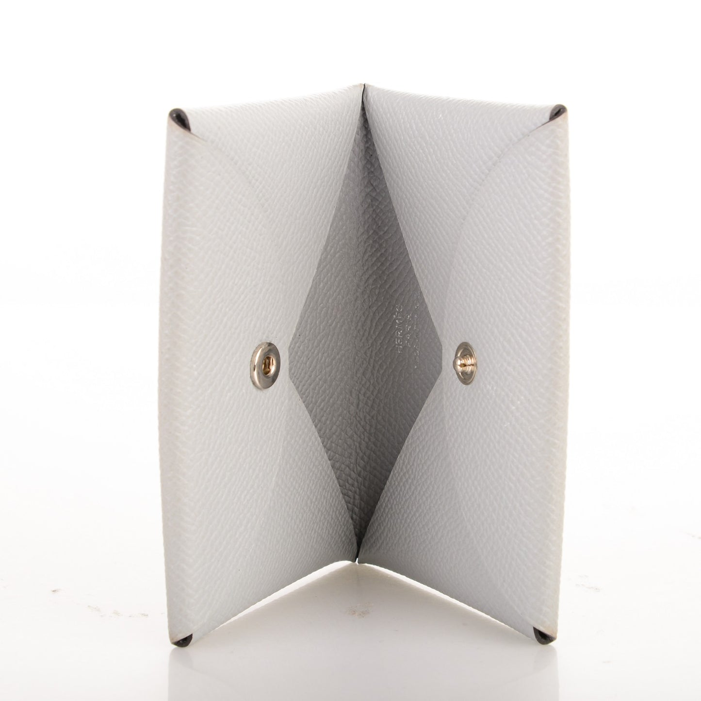 Epsom Calvi Card Case Gris Mouette