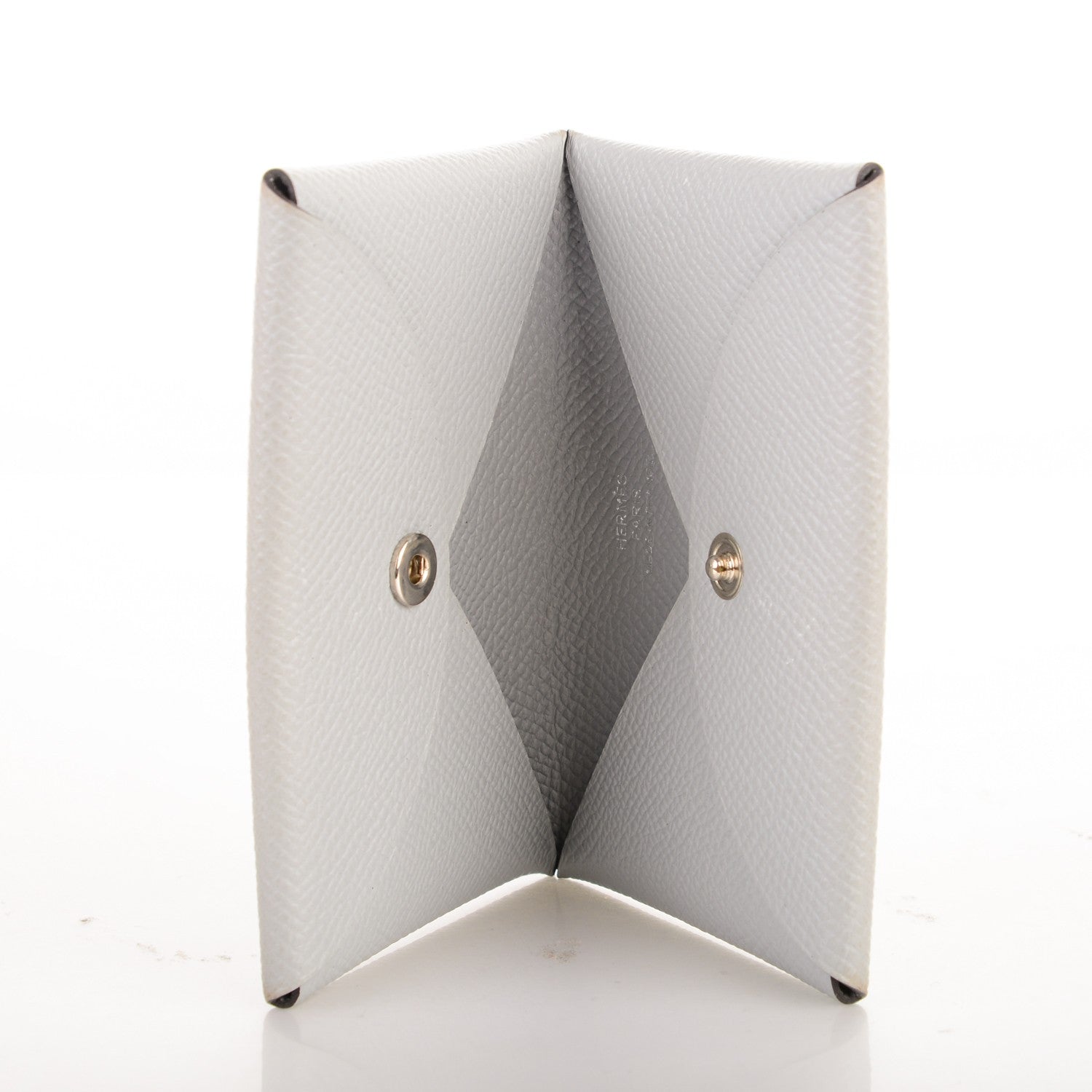 Hermes Epsom Calvi Card Case Gris Mouette 5 of 11