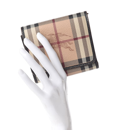 Burberry Haymarket Check Medium Leighton Wallet Chocolate 2 of 14