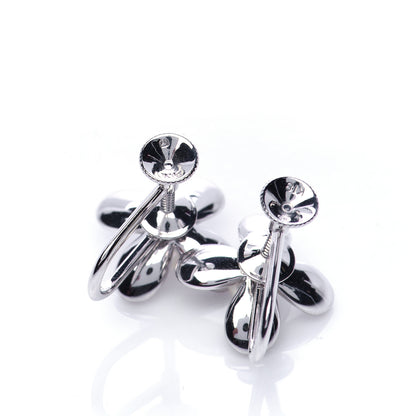 Mikimoto 18K White Gold 4.5mm Akoya Pearl Flower Screw-Back Earrings 5 of 5