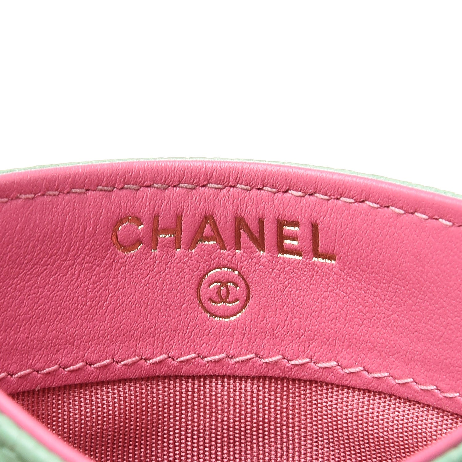 Chanel Caviar Quilted CC Filigree Card Holder Pink Blue Green 6 of 9