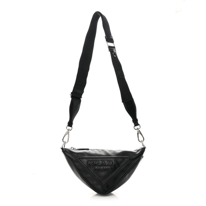 Prada Grace Lux Triangle Shoulder Bag Black 1 of 14