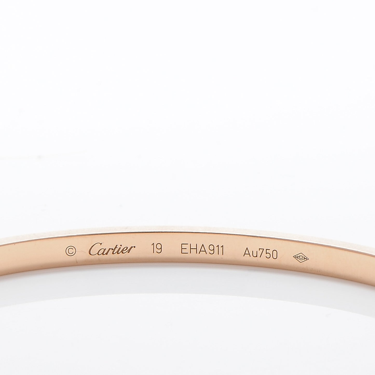 18K Pink Gold Small LOVE Bracelet 19