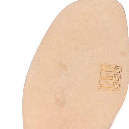 Hermes Box Calfskin Oran Sandals 38 Gold 9 of 10