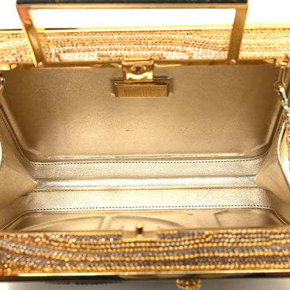 Judith Leiber Crystal Turntable Scratch Minaudiere Clutch Champagne 5 of 11