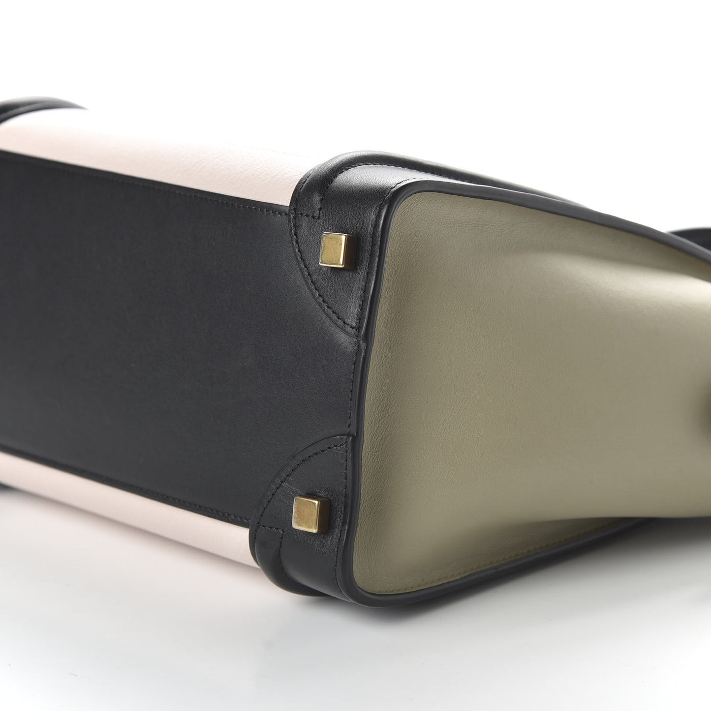 Goatskin Smooth Calfskin Micro Tri-Color Luggage Olive