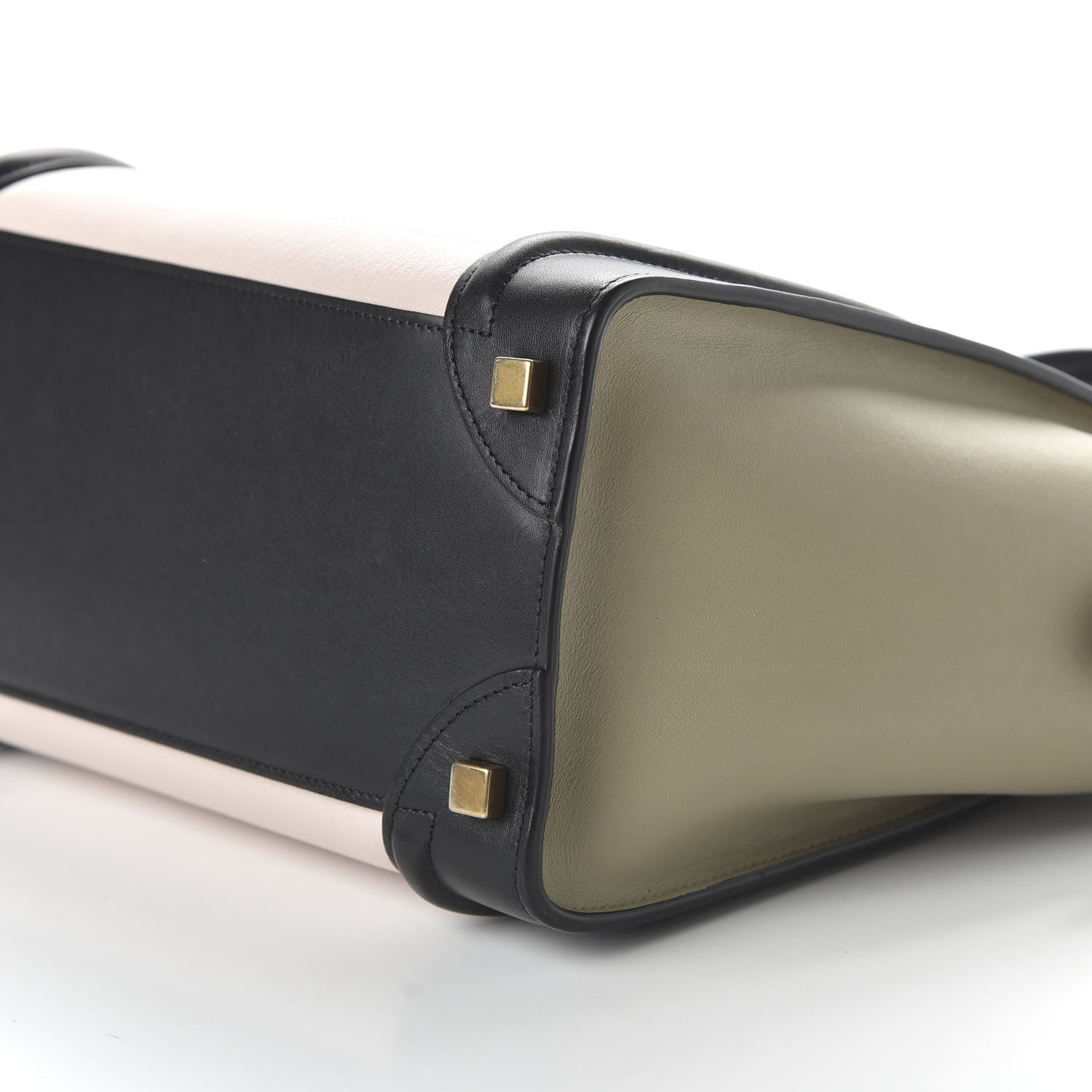 Celine Goatskin Smooth Calfskin Micro Tri-Color Luggage Olive 7 of 9