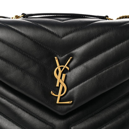 Saint Laurent Calfskin Y Quilted Monogram Medium Loulou Chain Satchel Black 10 of 12