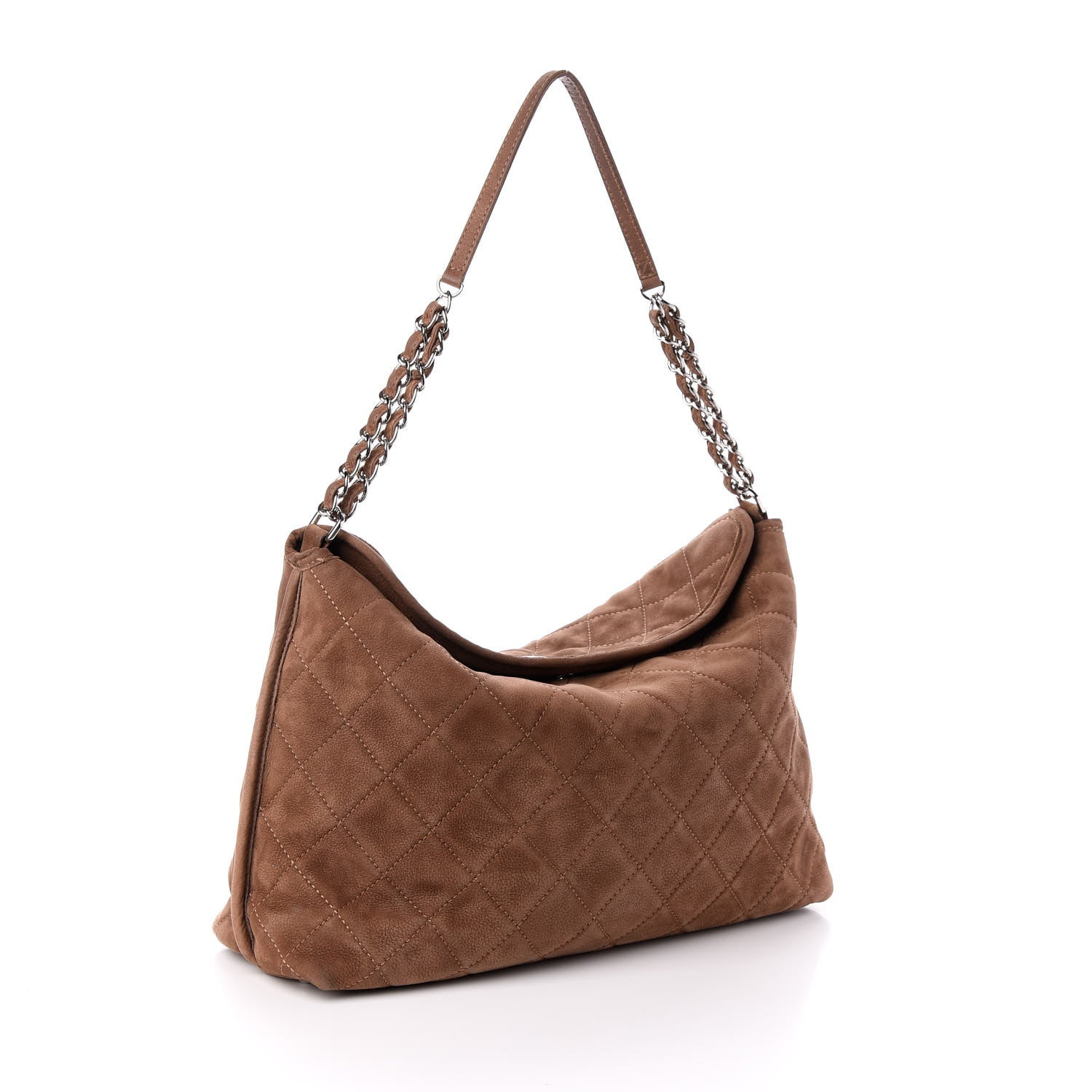 Chanel Nubuck Hobo Light Brown 3 of 10