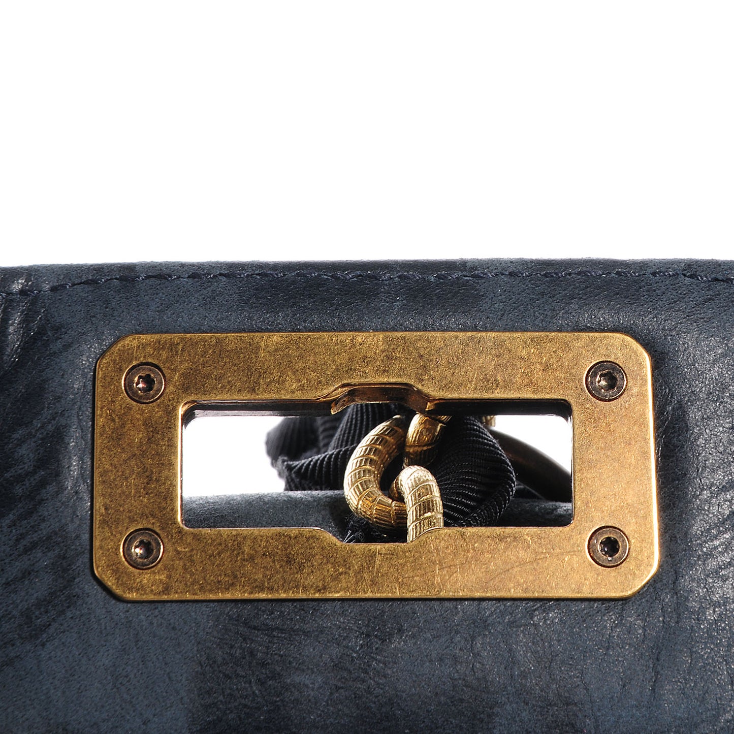 Leather Leopard Print Medium Happy Blue