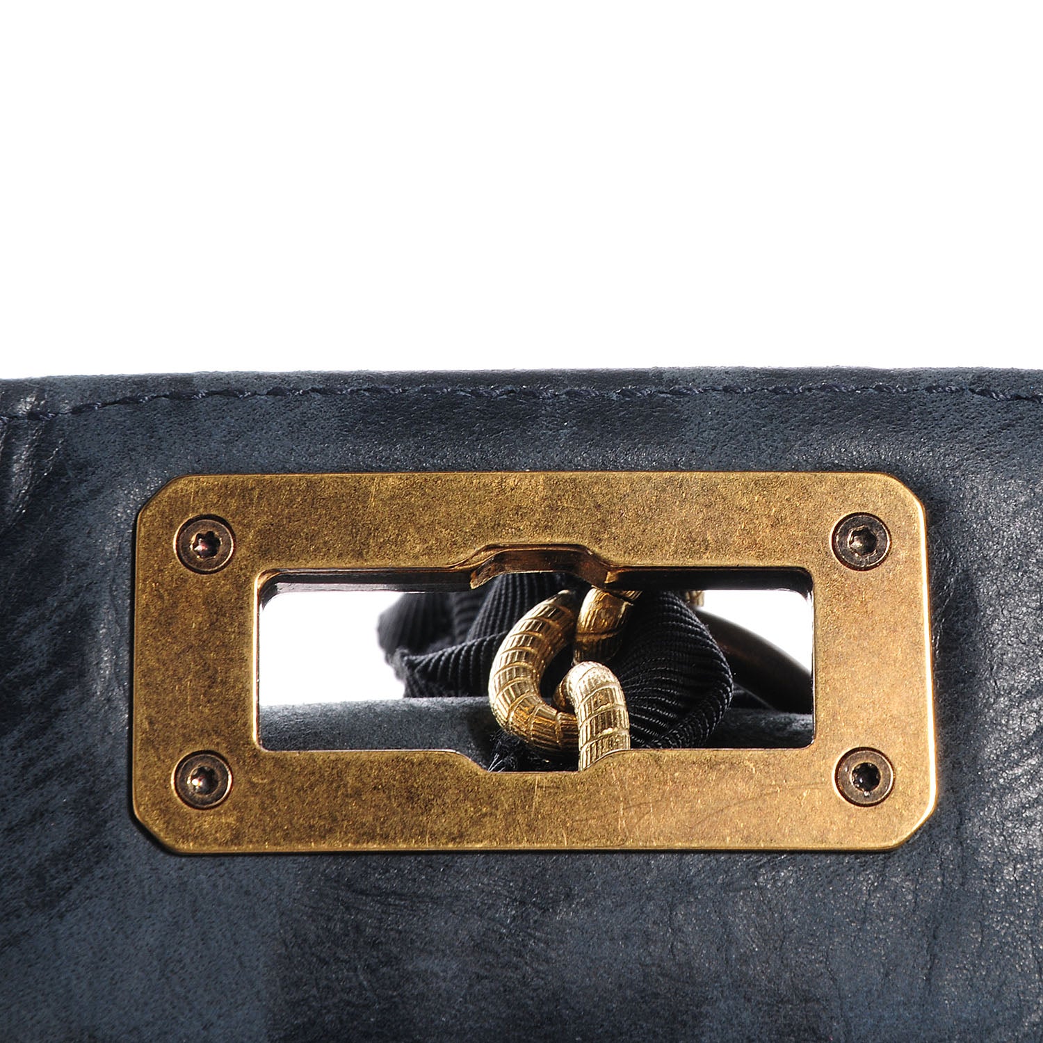 Lanvin Leather Leopard Print Medium Happy Blue 5 of 7