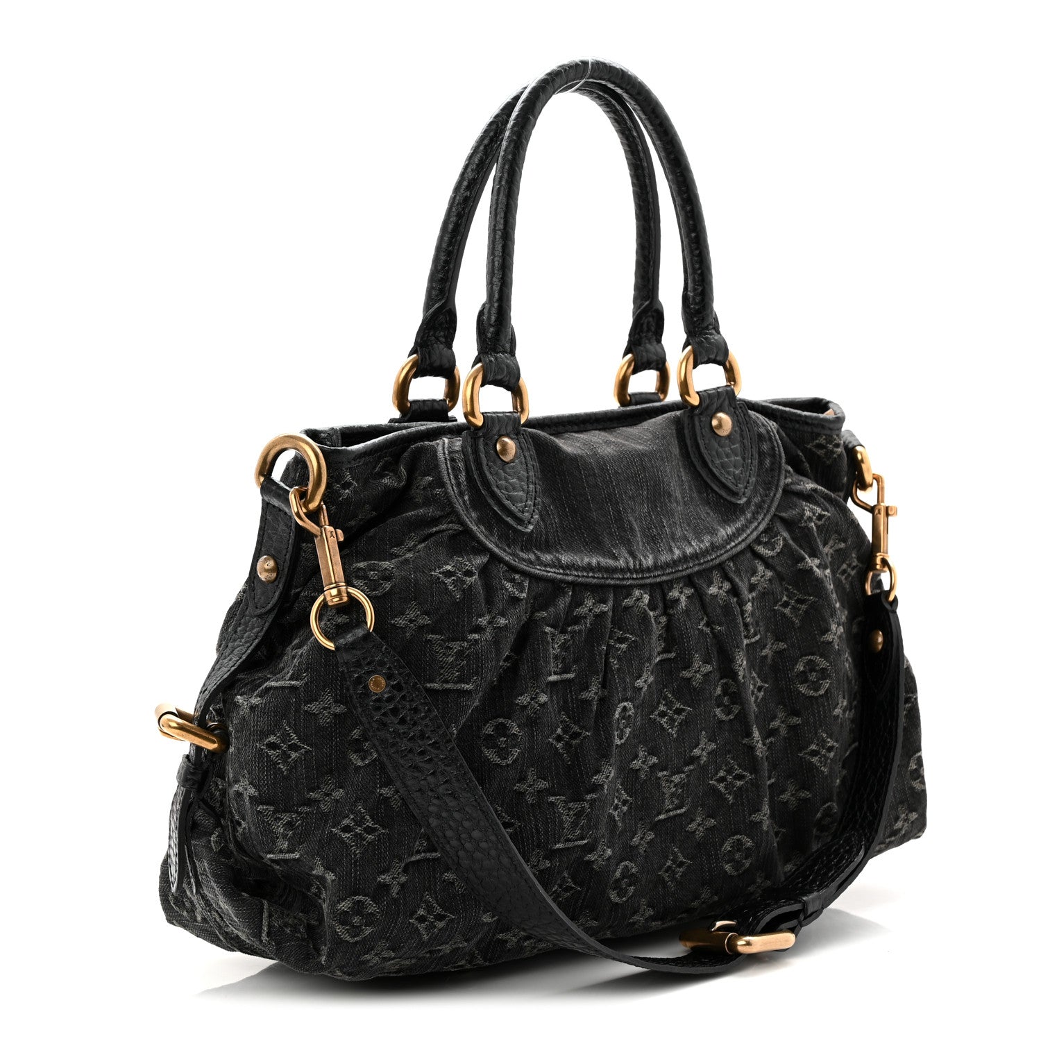 Louis Vuitton Denim Neo Cabby MM Black 3 of 9
