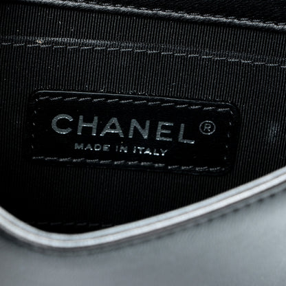 Chanel Plexiglass Patent Baguette Crystal Mini Boy Brick Flap Black 6 of 7