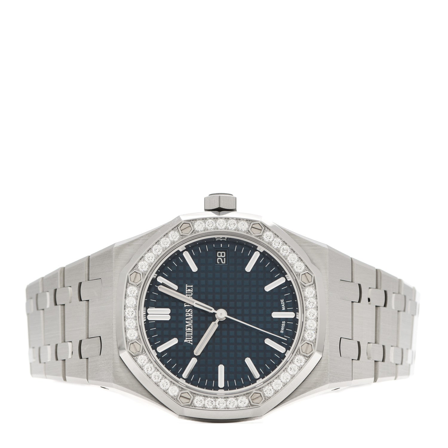 Audemars Piguet Stainless Steel Diamond 37mm Royal Oak Offshore 50th Anniversary Automatic Watch Blue 15551ST.ZZ.1356ST.02 2 of 5