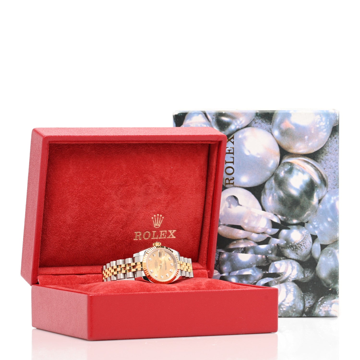 Rolex Stainless Steel 18K Yellow Gold Diamond 26mm Oyster Perpetual Datejust Watch Champagne 179173 5 of 5