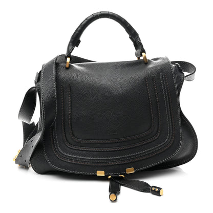 Chloe Calfskin Medium Marcie Top Handle Bag Black 1 of 11
