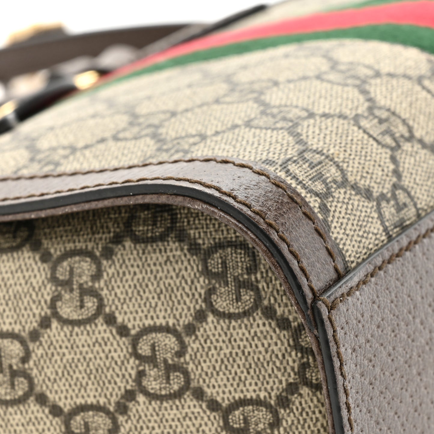 GG Supreme Monogram Small Ophidia Tote Bag Brown